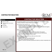 Contractor Induction